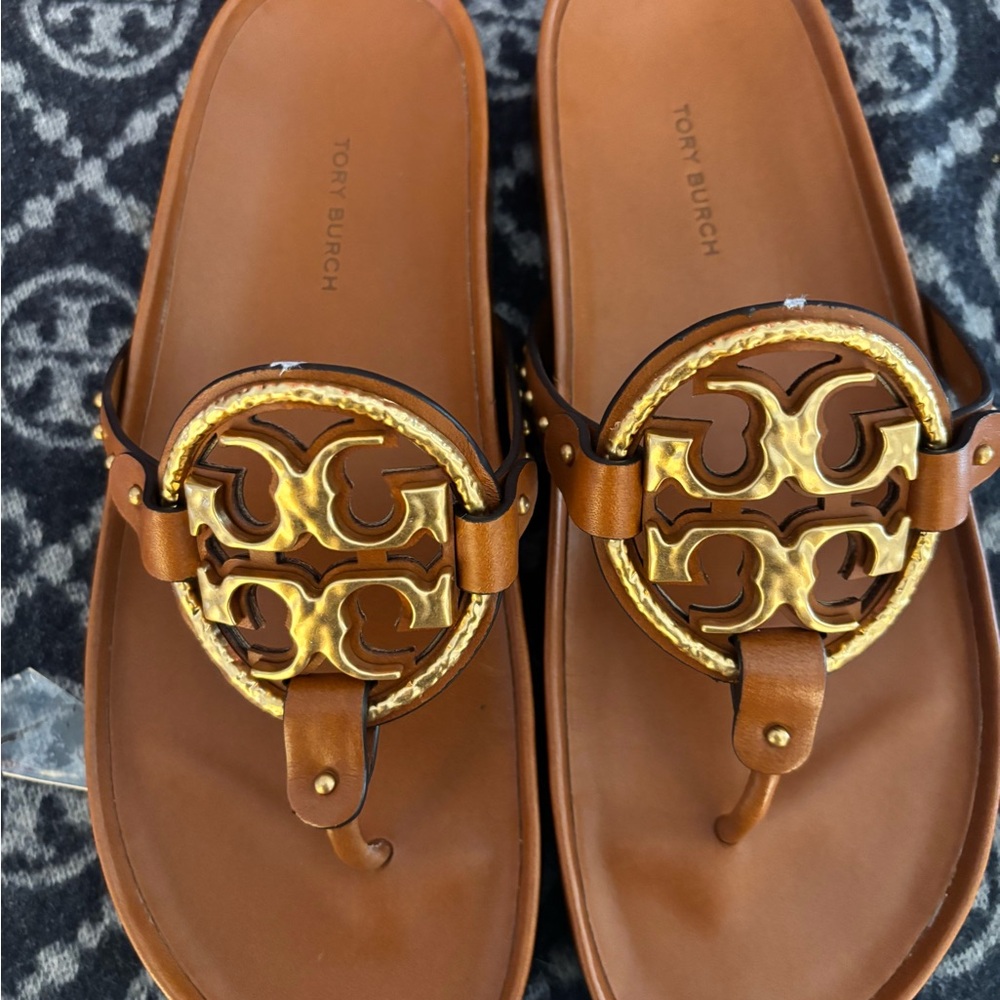 Tory Burch Tan and Gold Sandals - Picture 3 of 3